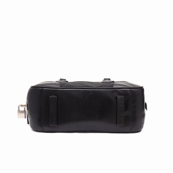 PRADA Tessuto Nylon Triangle Logo Bauletto Bag Black Vintage Y2K RARE - Picture 7 of 15